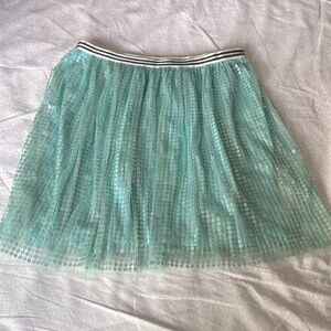 Crewcuts girls sea green sequin skirt in size 14